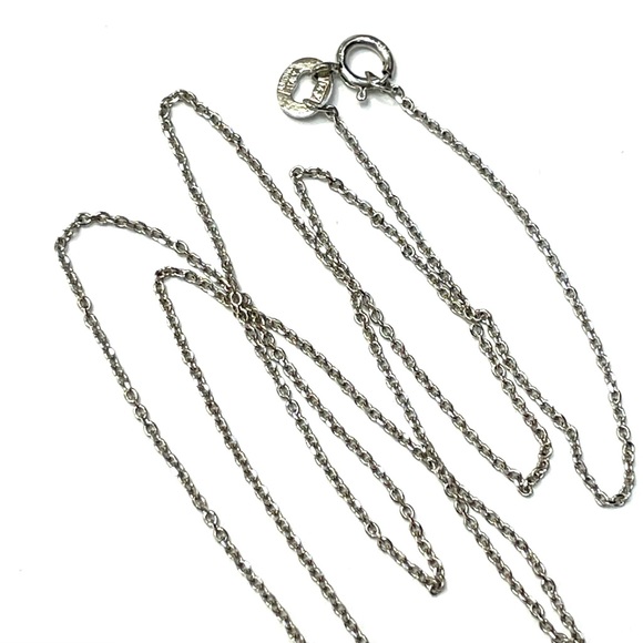 Beautiful Diamond Solitaire Necklace .20CT in solid 14k White Gold 16” - Picture 2 of 4